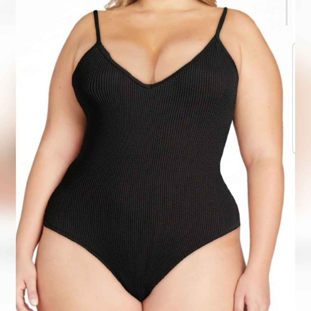 No Boundaries Juniors' Crinckle One Piece Swimsuit